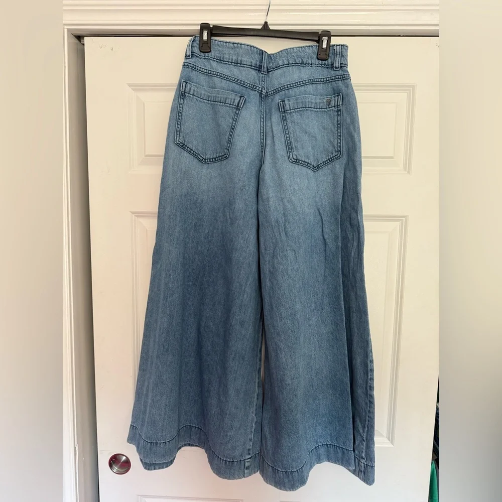 Pilcro Wide-Leg Blue Denim Jeans - Picture 4 of 8